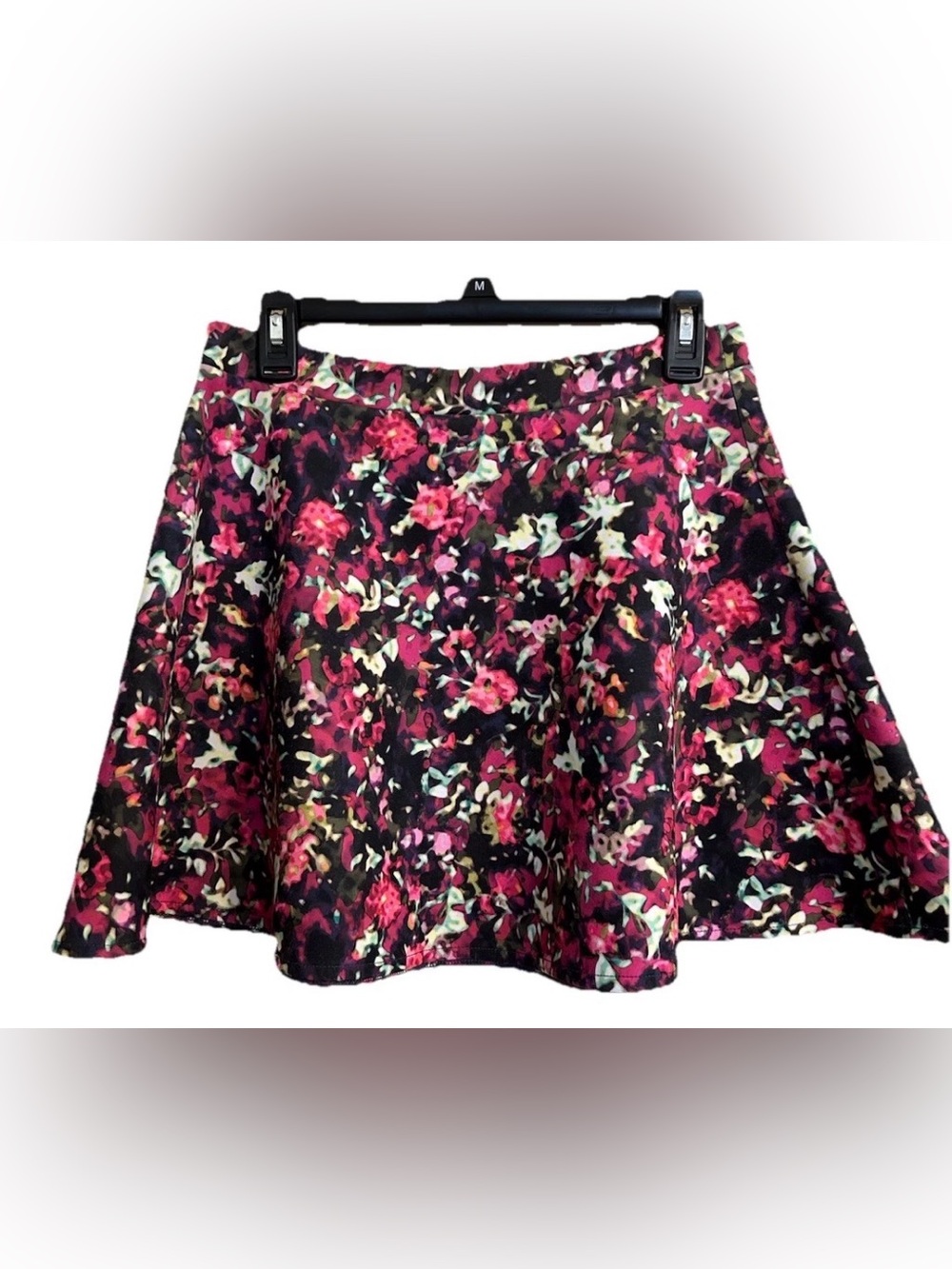 Aeropostale Floral Black Pink Skater Skirt
